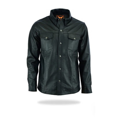 Mens Premium Ultra Soft Sheepskin Leather Shirt
