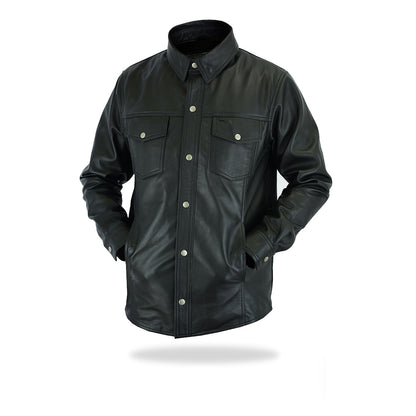 Mens Premium Ultra Soft Sheepskin Leather Shirt