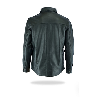 Mens Premium Ultra Soft Sheepskin Leather Shirt