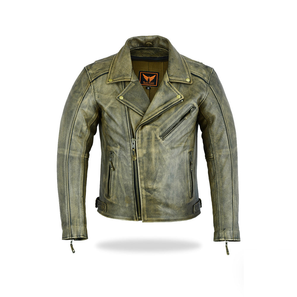 Tackfield Rugged Biker Jacket with Retro Design