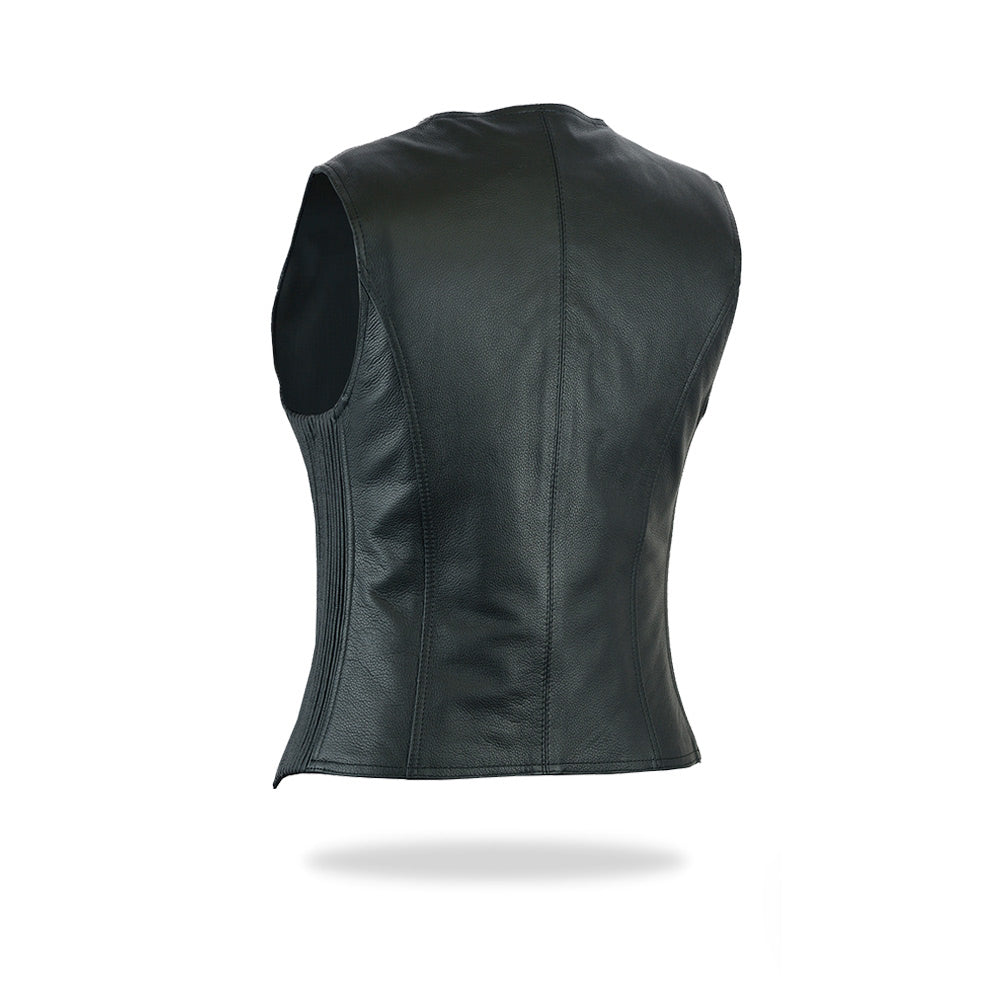 Tackfield Womens Slim Fit Leather Riding Vest