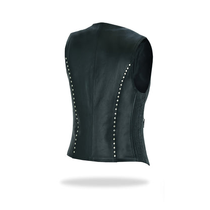 Tackfield Womens Slim Fit Leather Riding Vest
