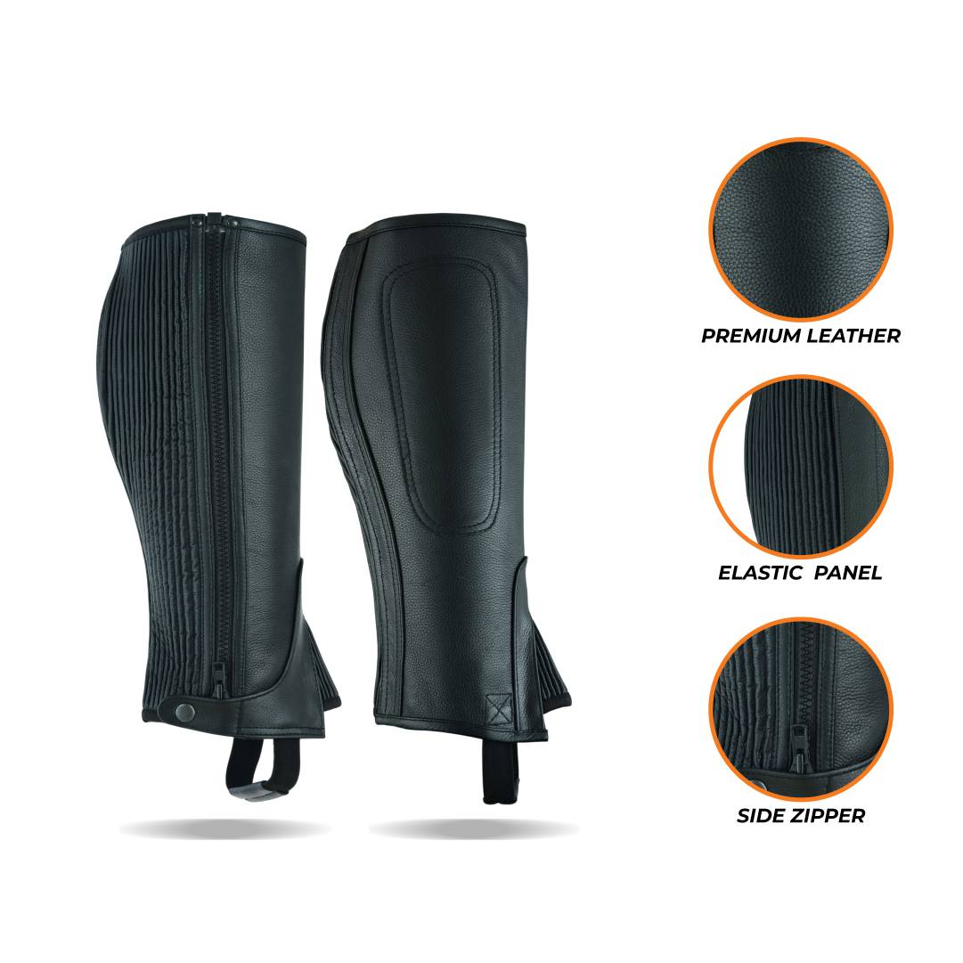 Tackfield Ridding Leather Half Chaps