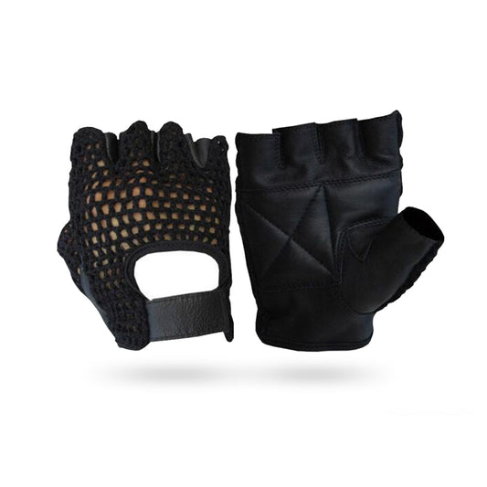 Tackfield Leather Fingerless Driving Gloves