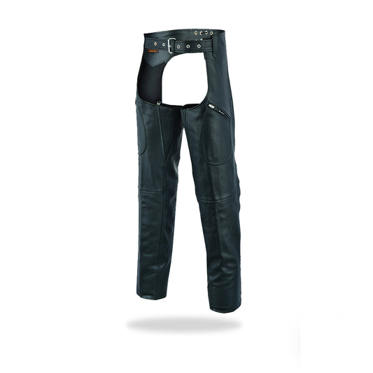 Tackfield Mens Cowhide Leather Elastic Fit Chaps