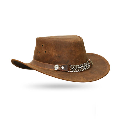 Tackfield Mens Western Skull Cowboy Hat