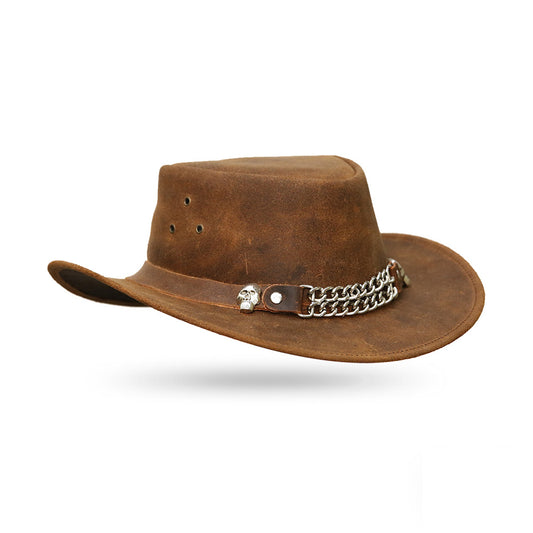 Tackfield Mens Western Skull Cowboy Hat