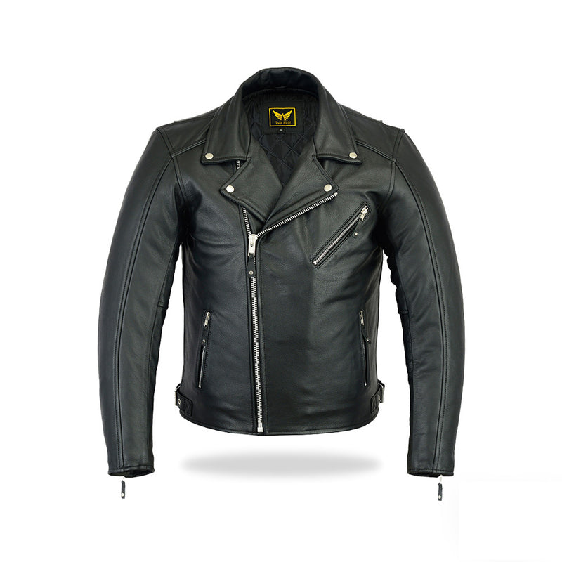 Brando Men's Heavy Duty Jacket Premium Cow Milled Leather
