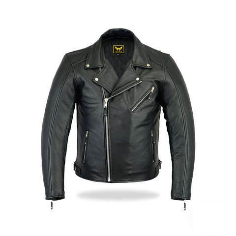 Brando Men's Heavy Duty Jacket Premium Cow Milled Leather
