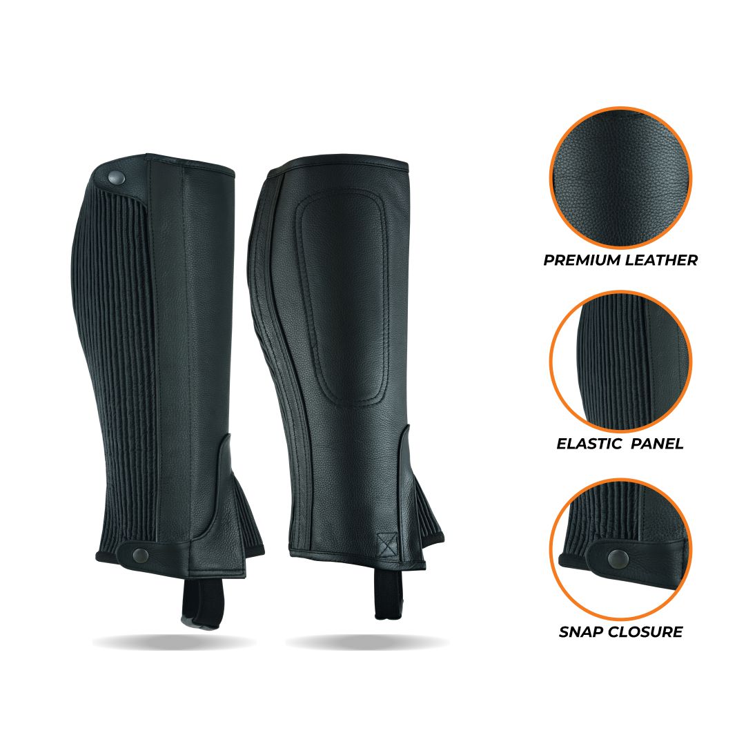 Tackfield Ridding Leather Half Chaps