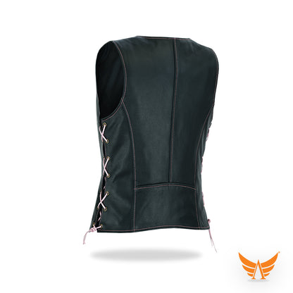 Tackfield Women’s Side Laces Leather Riding Vest