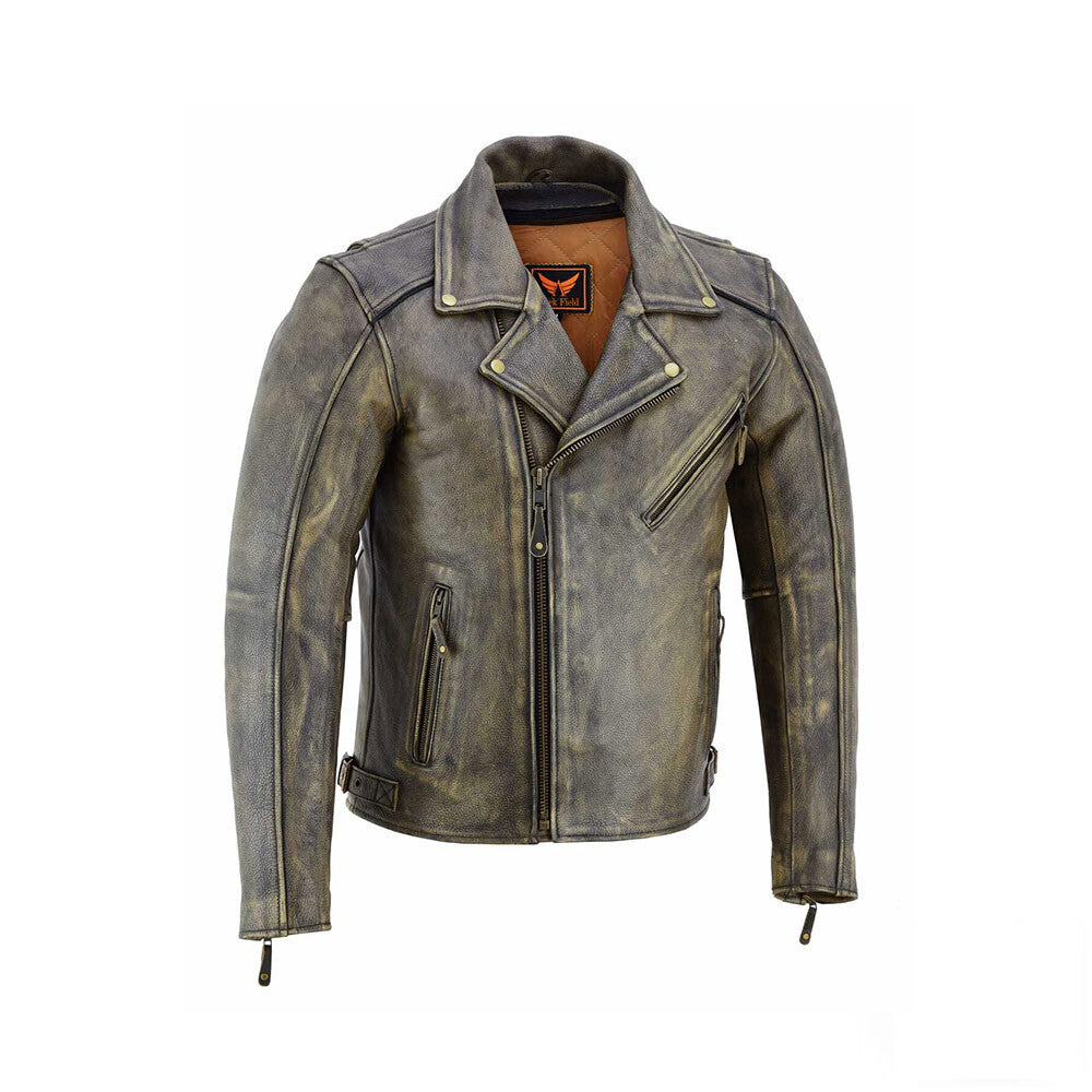 Brando Men's Heavy Duty Jacket Premium Cow Milled Leather – Tackfield